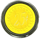 Casino Chip    Nsk   Yellow 25 Cent Las Vegas Casino Legends Hall Of Fame