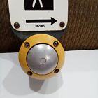 Vintage Retired Crosswalk Pedestrian Push Button Porcelain Sign  