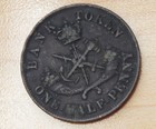 1854 Bank Of Upper Canada Half Penny Token