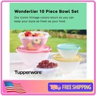 Tupperware Wonderlier Plastic Food Storage Container Set With Lids 5 Piece