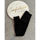 Wax Jean Black Skinny Stretch Ripped Distressed Button Fly Jeans 26