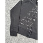 Apx Independent Trading Co Black Zip Up Hoodie Music Notes Hearts Graphic Mens M