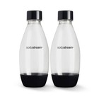 Sodastream 0 5l Slim Sparkling Water Bottle 2pk Black  Bpa-free  Dishwasher-safe