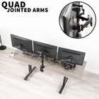 Vivo Triple Monitor Mount  Adjustable Heavy-duty Stand For 3 Screens Setup