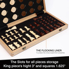 Wooden Chess And Checker Sets - 15  Walnut   Maple Folding Chess Board With 2 Ex