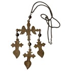 Spiritual Anne Harvey Taxco Mexico Yalalag Cross Sterling Silver Cross Necklace 