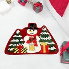 Christmas Bathroom Rug Christmas Tree Bath Mat Cute Snowman Tufted Soft 