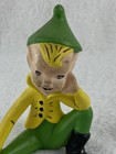 Vintage Holland Mold Ceramic Pixie Elf Hand Painted Figurine Crafted