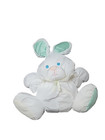 Fisher Price Puffalump Bunny Rabbit W rattle 1988 White Yellow Green Easter Vtg