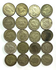 20pc Great Britain Florin Two Shillings Silver Coin Lot 1920-1945