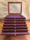 Pcs Stamps Coins Us National Parks Quarters Empty Wood Display Box Case W  Key