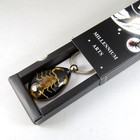 Taxidermy Gift Real Golden Scorpion Black Lucite Keyring Keychain Insect Jewelry