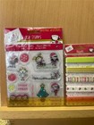 New Vintage Smirk Christmas Winter Clear Rubber Stamp Set    Ribbon  Free Usa Sh