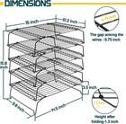 P p Chef Cooling Rack  5-tier Stainless Steel Stackable Baking Cooking Black 