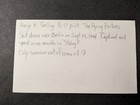 Harry H  Selling  d  2020  Signed Index Card - Wwii Vet  Pilot  German Pow