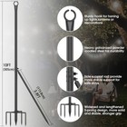 2x Outdoor Metal String Light Poles For Stand Deck Garden Backyard Patio Outside