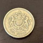1983 Rare Error One Pound United Kingdom Upside Down Edge Lettering 1st Issue Vf