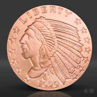 2 Oz Incuse Indian Copper Round  999 Fine Copper Bullion 2 Avdp Ounce