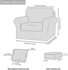 1 2 3 Seater Velvet Stretch Sofa Cover Thick Soft Armchair Slipcover 3 5 7-piece