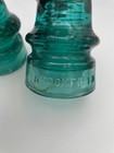 Vintage Brookfield Aqua-blue Glass Insulators--lot Of 2