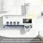 Automatic Toothpaste Dispenser And Uv Light Sterilizer Toothbrush Holder Cleaner