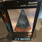 Vintage Conair Watercolors Collection Led Illuminated Blue Pyramid Indoor 