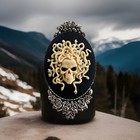Medusa Snake Skull Cameo Brooch Pin  Gothic Steampunk Silver Vintage Hat Pin