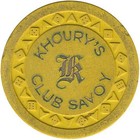 Khoury s Club Savoy Casino Las Vegas Nevada Chip 1949