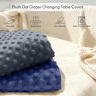 2 Pack Baby Changing Pad Covers  Super Soft Plush Dot Diaper Changing Table C   
