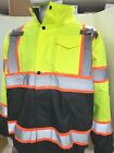Hi-vis Class Iii Insulated Yellow Safety Bomber Reflective Jacket For Road Work