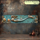 Enchanted Mermaid Wall Art Coastal Beach House Decor Nautical Metal Sign