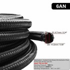 Racing Car Stainless Steel Braided Fuel Line oil Gas Fuel Hose End Fitting 