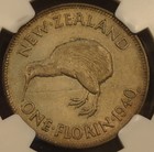New Zealand 1940 Florin Ngc Certified Au50