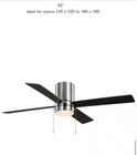 New Scenic 52  Integratedled Indoor Brushed Nickel Hugger Ceiling Fan Reversible