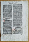 Original Rubricated Incunable Leaf J  Guallensis Summa Strasbourg  k  - 1489
