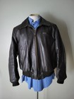 Vintage 1950s Passaic Leather Mens Size L Large Dark Brown Jacket Full Zip
