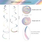 Party Swirl Decorations Shinny Foil Hanging Swirl Decorations Iridescent