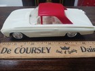 Vintage 1963 Ford Thunderbird Friction Toy Car 5 5  Japan Plastic Tin Base White