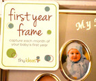 Nib Sealed My First Year Photo picture Frame Silver Metal 9 5 x11 5 