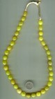 African Trade Beads Vintage Antique Czech Glass Beads Old Yellow Ovals