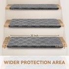Bullnose Stair Treads Non Slip 9 5  X 32  Runner Carpet For Wood Steps  14 Pcs 