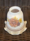 Vintage  Glass Gold Roses Ceiling Fan Light Shade s  Lusterware Ruffled Edge 2 