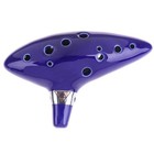 Legend Of Zelda Ocarina Of Time 12 Hole Blue Ceramic Alto C Playable Flute