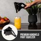 Handheld Citrus Juicer - Durable Aluminum Alloy Matte Black