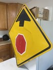 Authentic Street Road Sign  36 x36    Stop Ahead Lot   9-89
