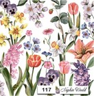  117  Two Individual Paper Luncheon Decoupage Napkins - Mixed Flowers Floral