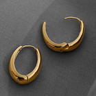 Gold Plated Hoop Dangle Medium Size Earrings Fashion Jewelry For Women 23mm