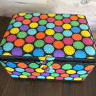 Fabric Retro Printed Sewing Basket Craft Box Household Storage Organizer Tray 