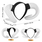 Nuobesty Sheep Horn Headband Devil Demon Horns Headband Cosplay Hair Hoop