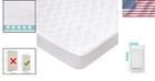 Breathable Quilted Mini Crib Mattress Cover 38 x24  - Machine Washable Comfort